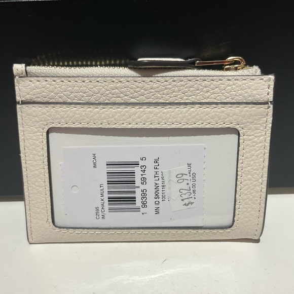 New Coach Mini Skinny Id Case With Floral Print CZ595 - Picture 2 of 3